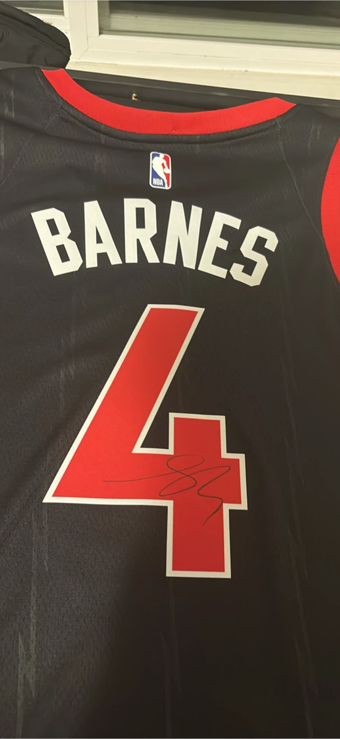 Scottie Barnes #4 Toronto Raptors NBA Jersey Autographed - photo 2