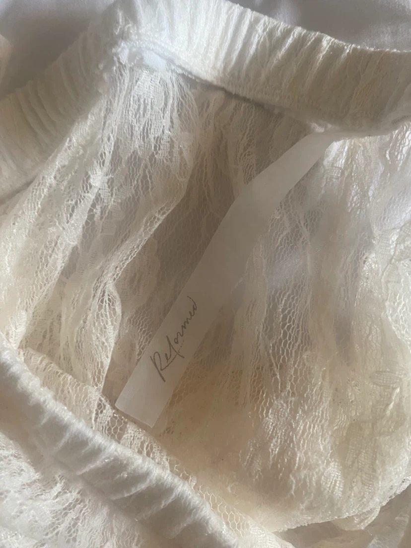 Reformed cream lace maxi skirt - photo 2
