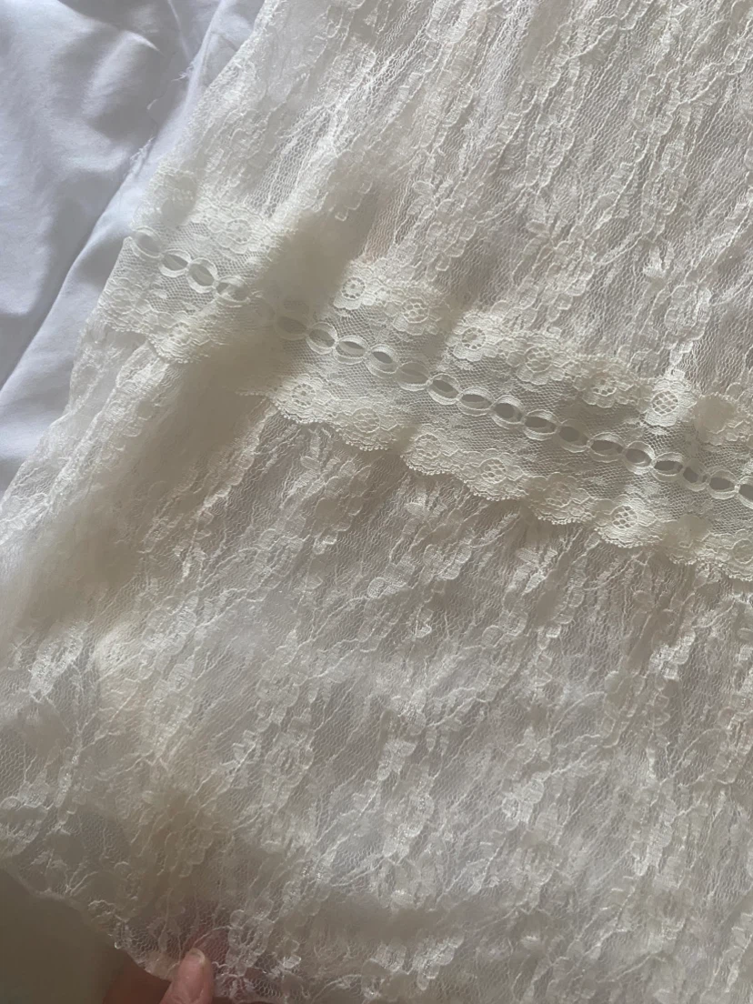 Reformed cream lace maxi skirt - photo 3
