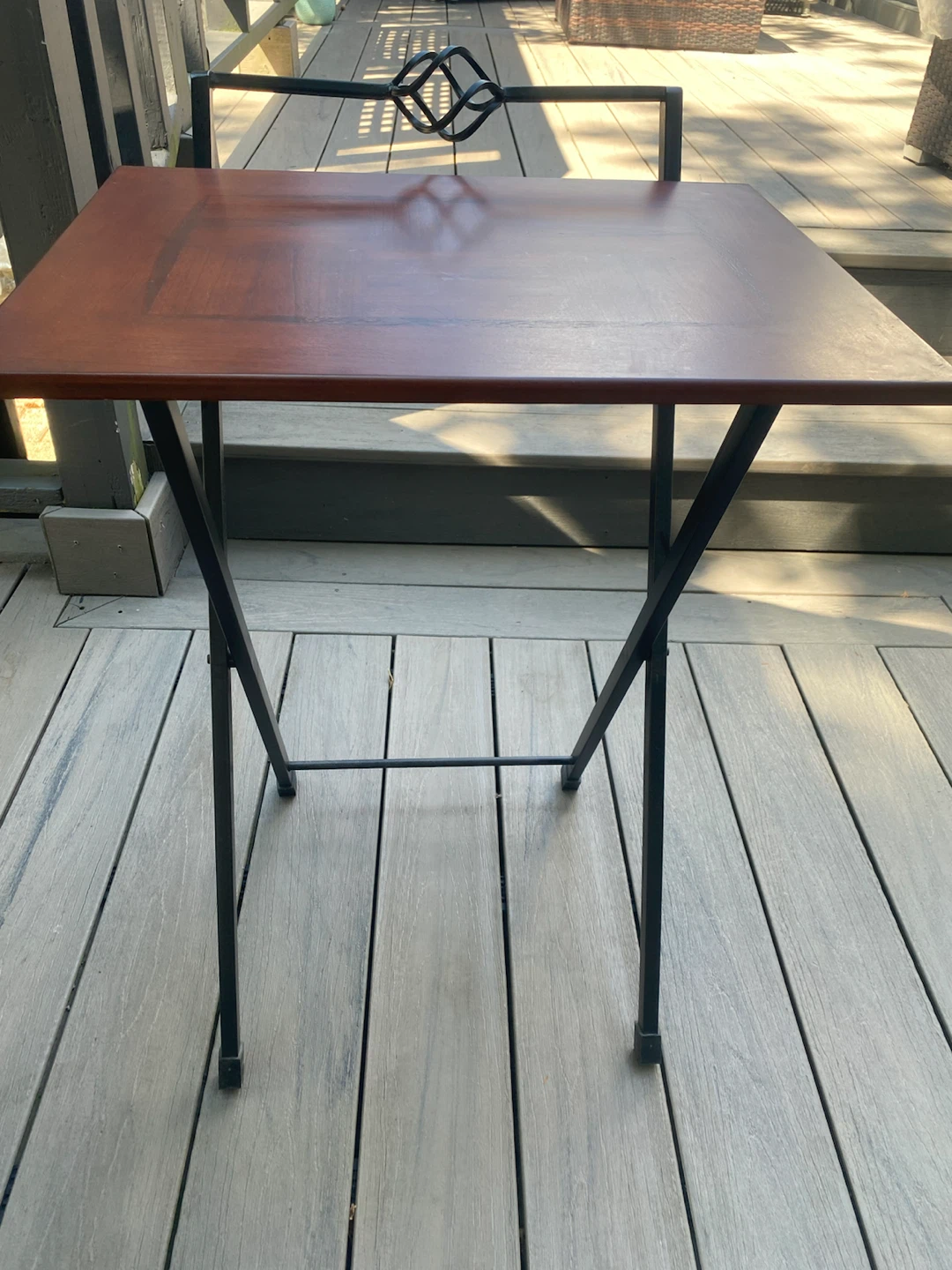 Mahogany Foldable side table - photo 2