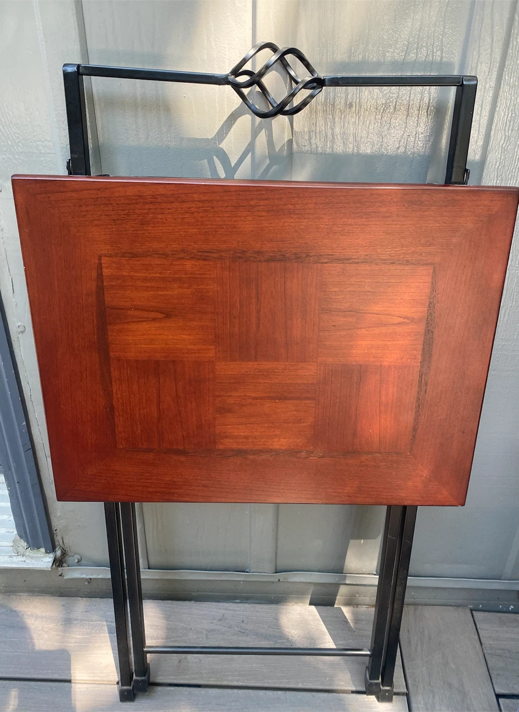 Mahogany Foldable side table - photo 3