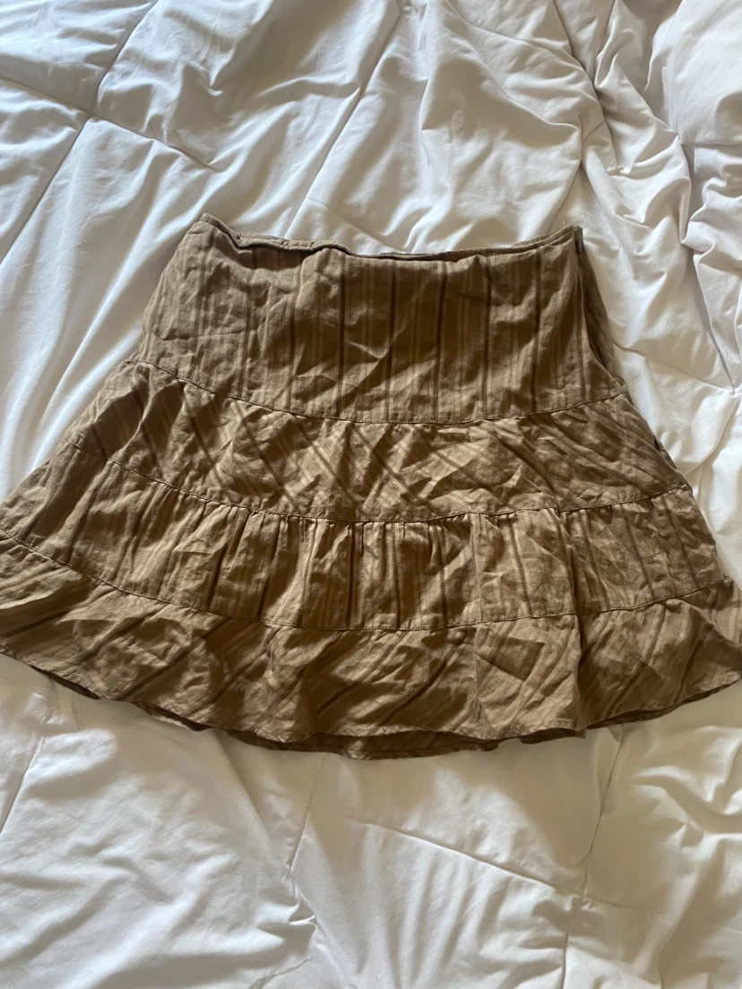 Eddie Bauer Tiered Mini Skirt - Brown - Size S