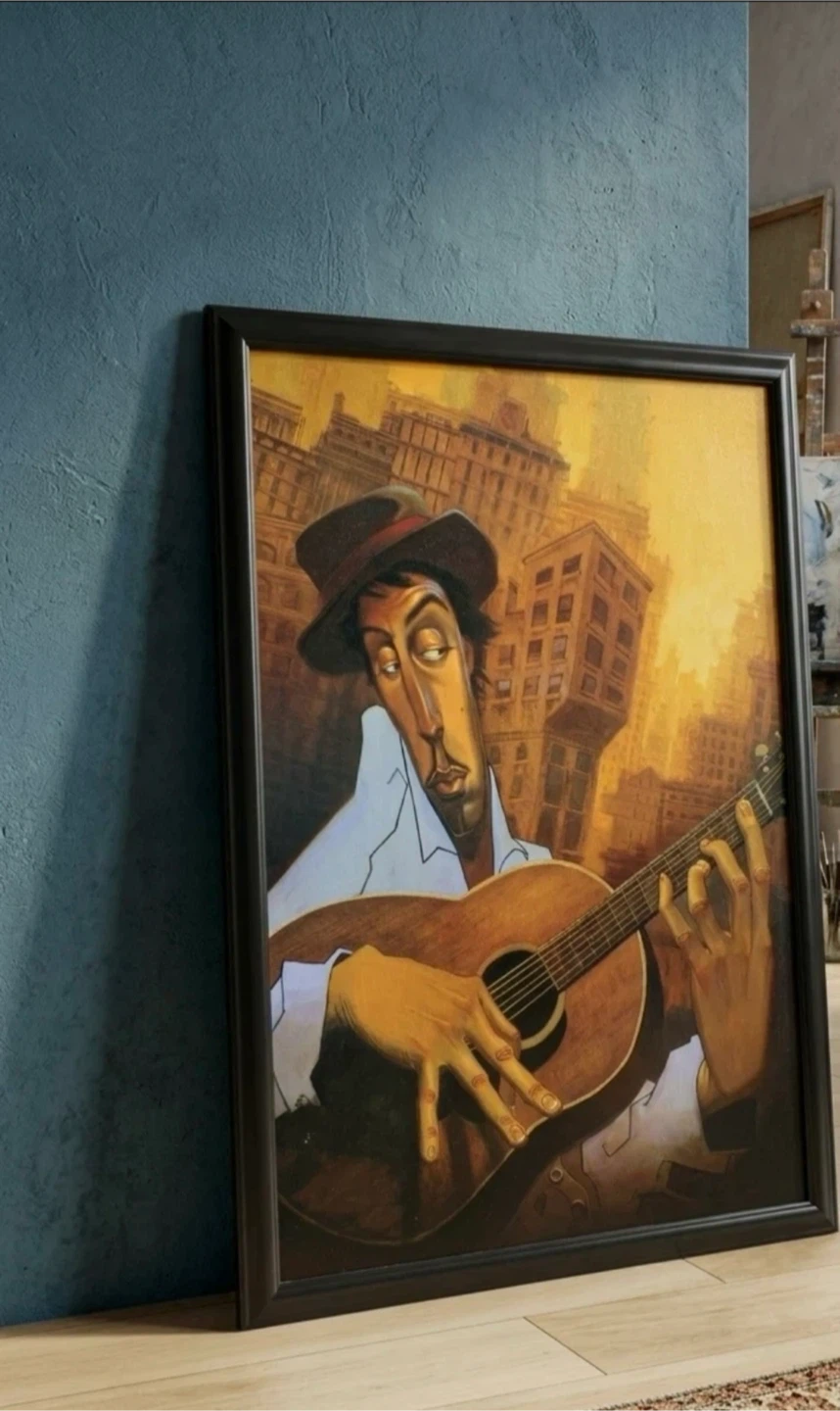 Large Wall Art -EL GUITARRISTA by JUSTIN BUA