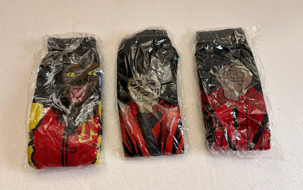 3pr New Adult Mens MICHAEL JACKSON Thriller Socks Size 6-11