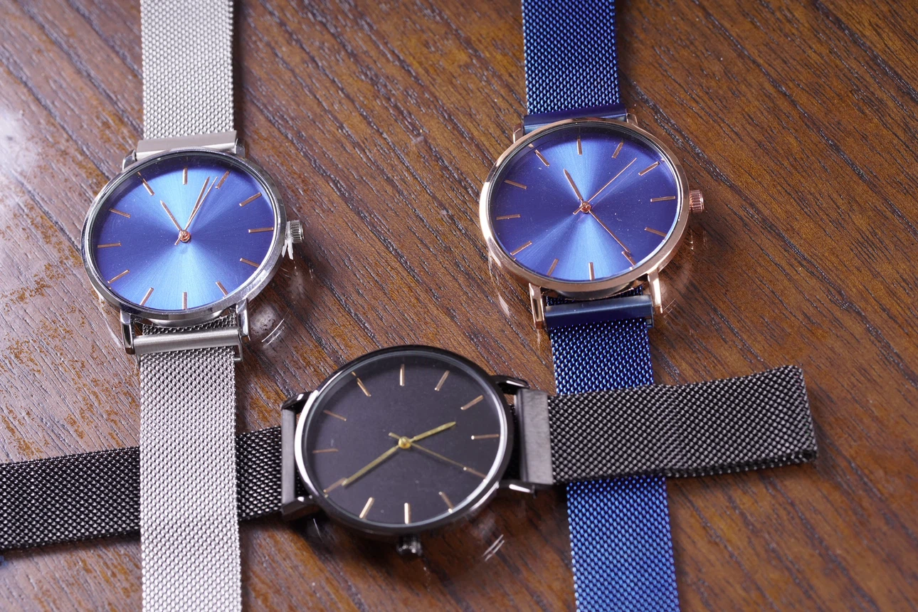 Mesh Strap Watches - Blue and Black and Gray - photo 2