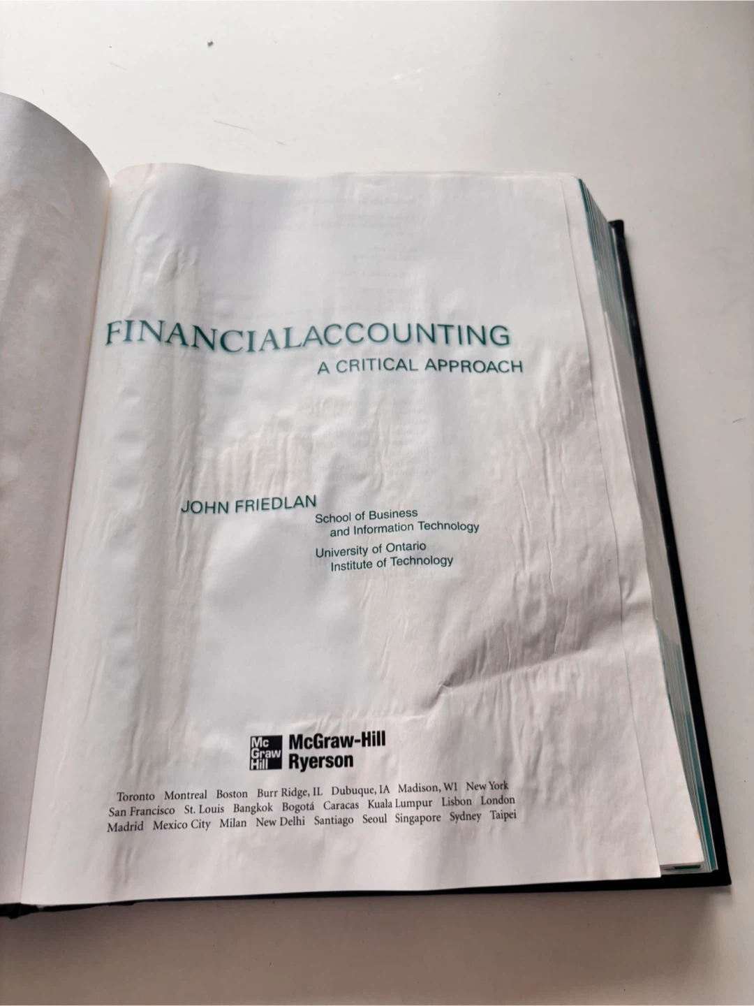 Financial Accounting:A Critical Approach by John Friedlan - photo 2