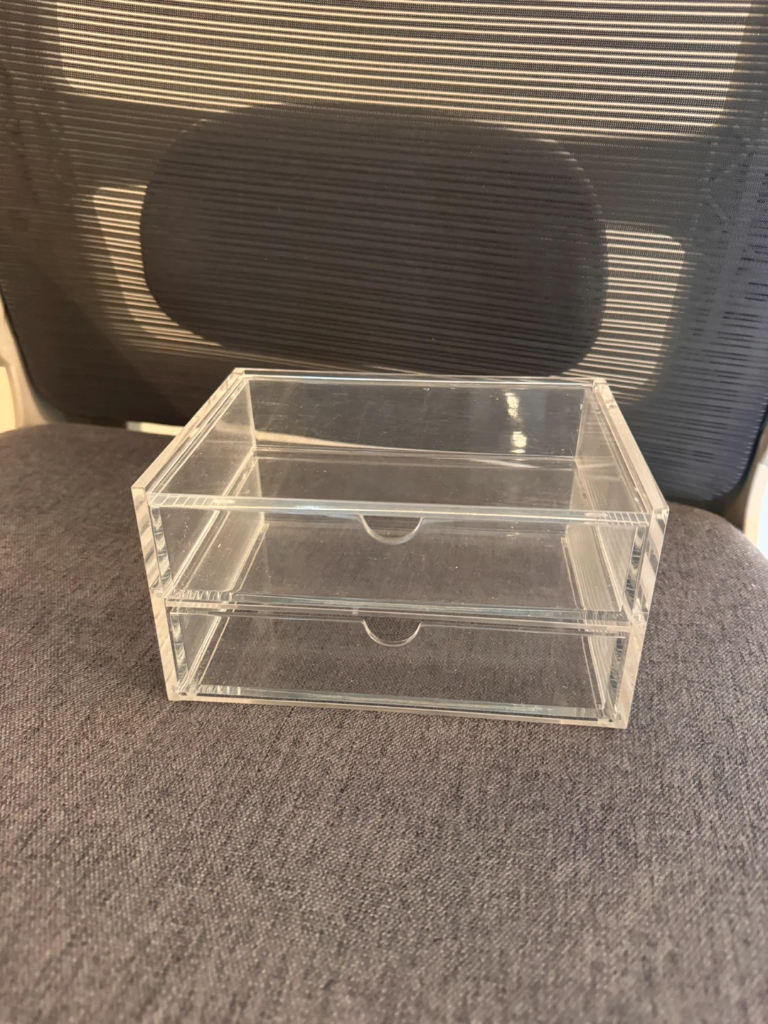 Clear Acrylic Storage Box with 2 Drawers