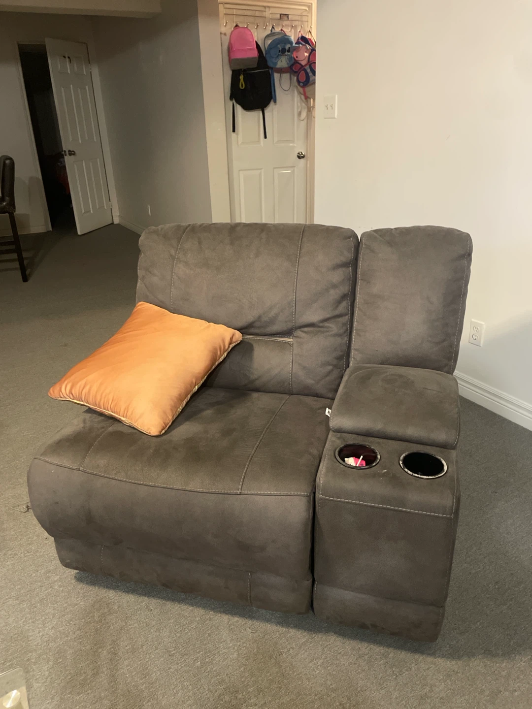 Grey Recliner Chair with Cupholders - photo 2