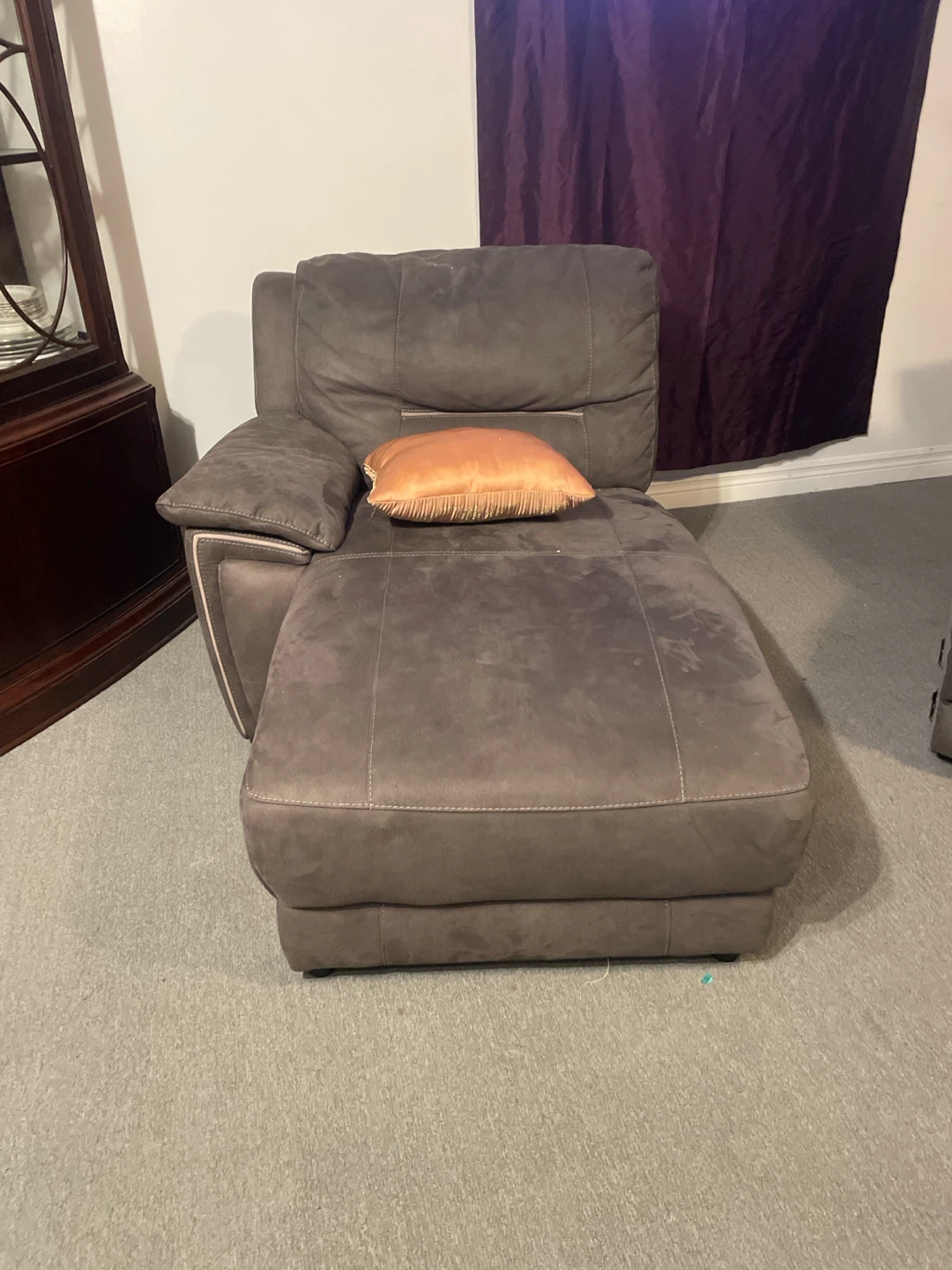 Grey Recliner Chair with Cupholders - photo 5