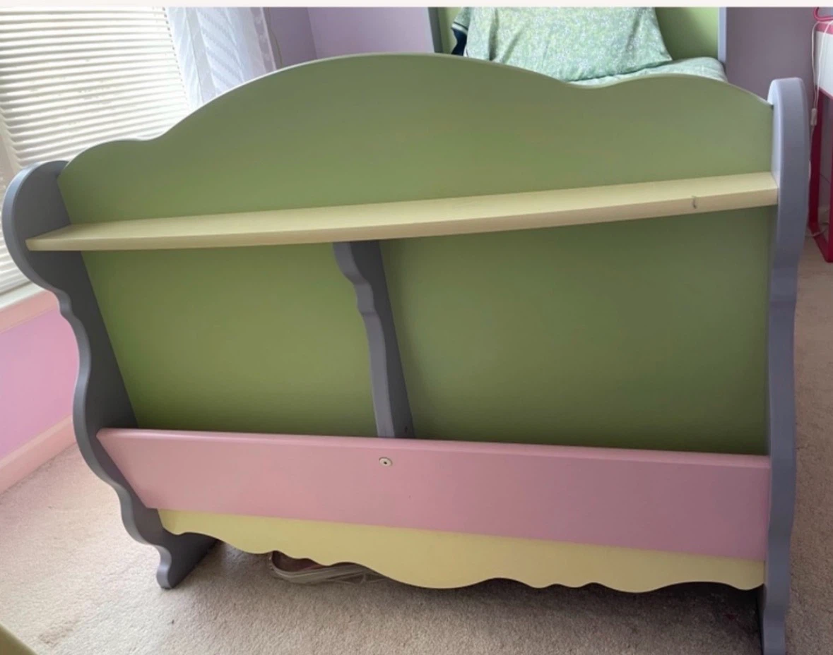 Kids Bed Frame with Headboard Shelf - photo 4