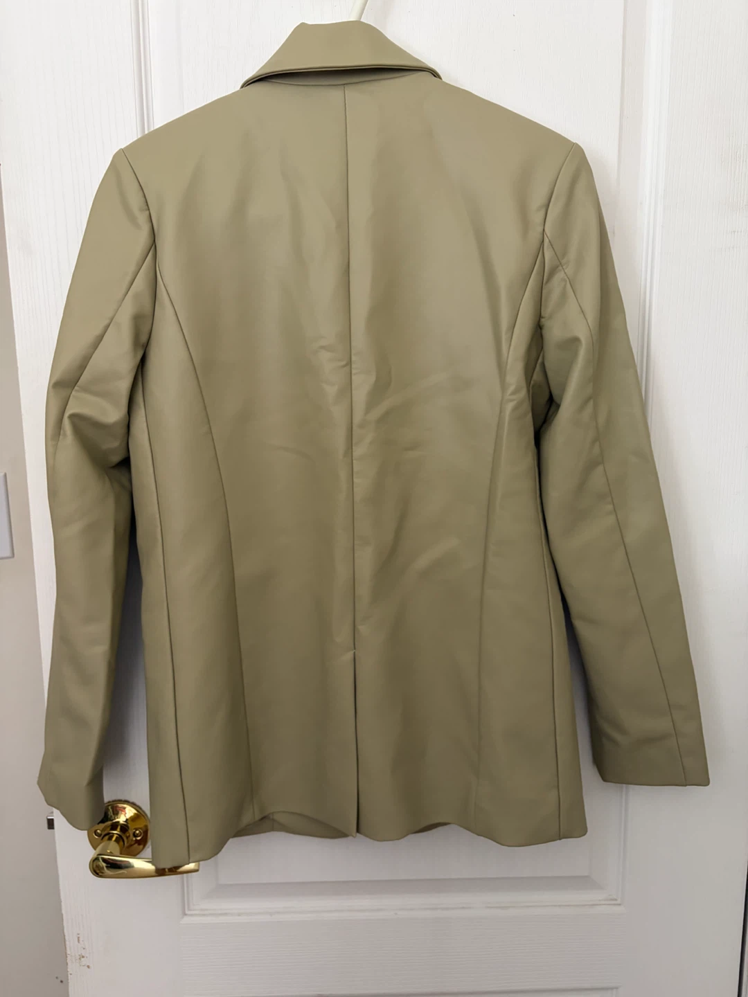 OAK + FORT Beige Faux Leather Blazer - photo 2