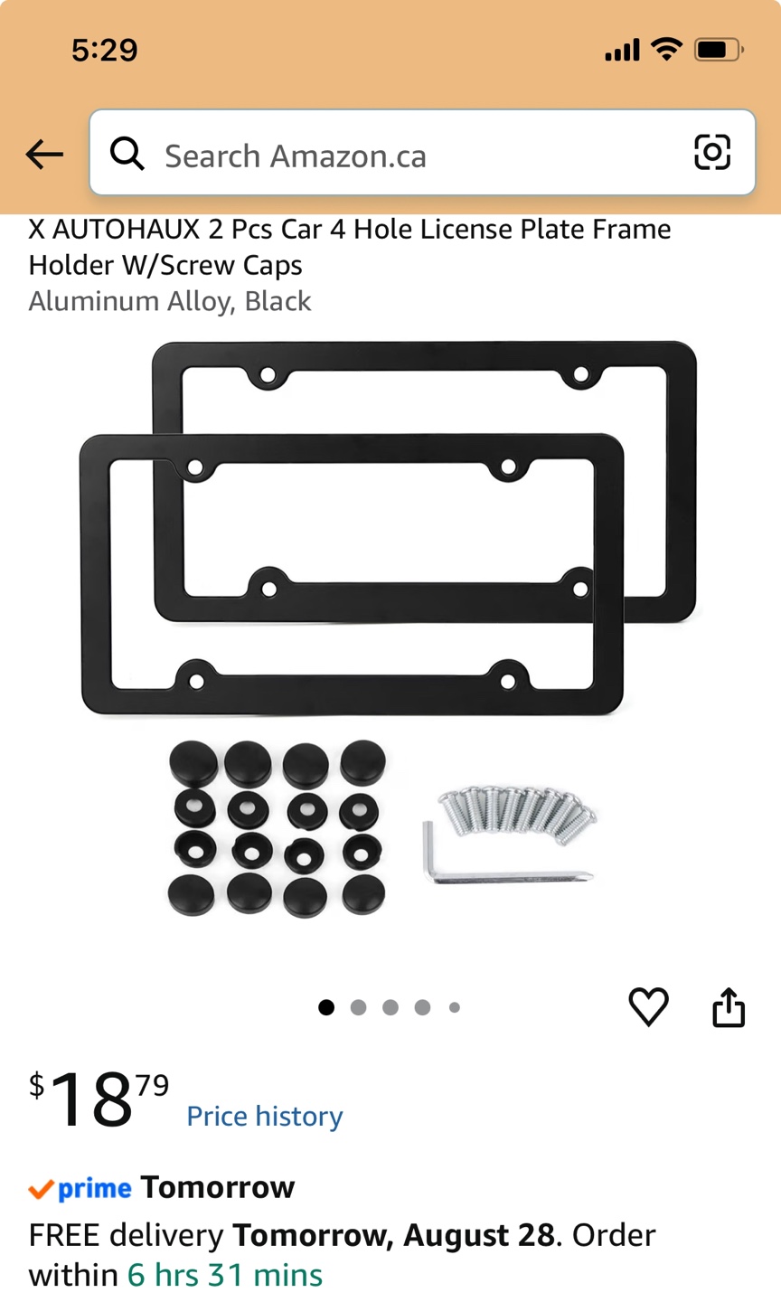X AUTOHAUX 2 Pcs Car License Plate Frame Holder