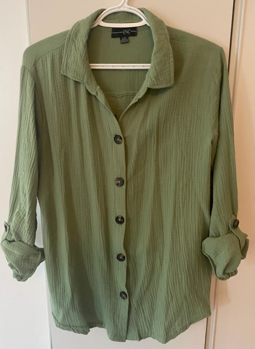 Women’s Blouse/Dress shirt - Green- Large