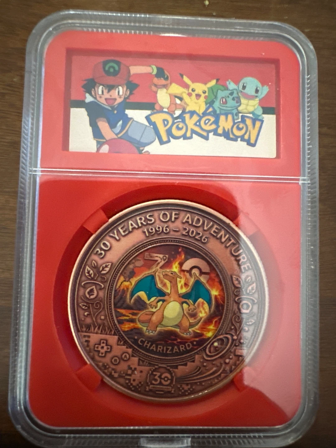 Pokemon 30 Years of Adventure Charizard Coin