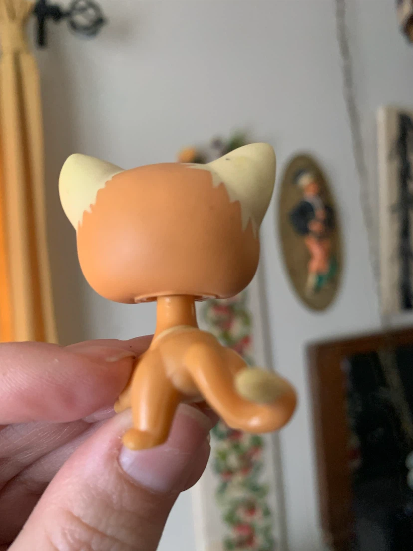 Littlest Pet Shop Orange Short-hair Cat 525 with Green Eyes - photo 2