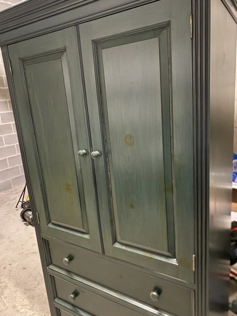 Dark Green Armoire with Drawers - photo 2