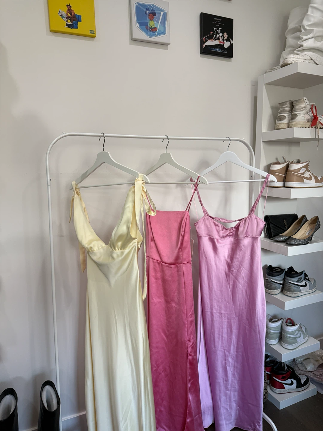 Dresses from White Fox, Zara, Oak and fort