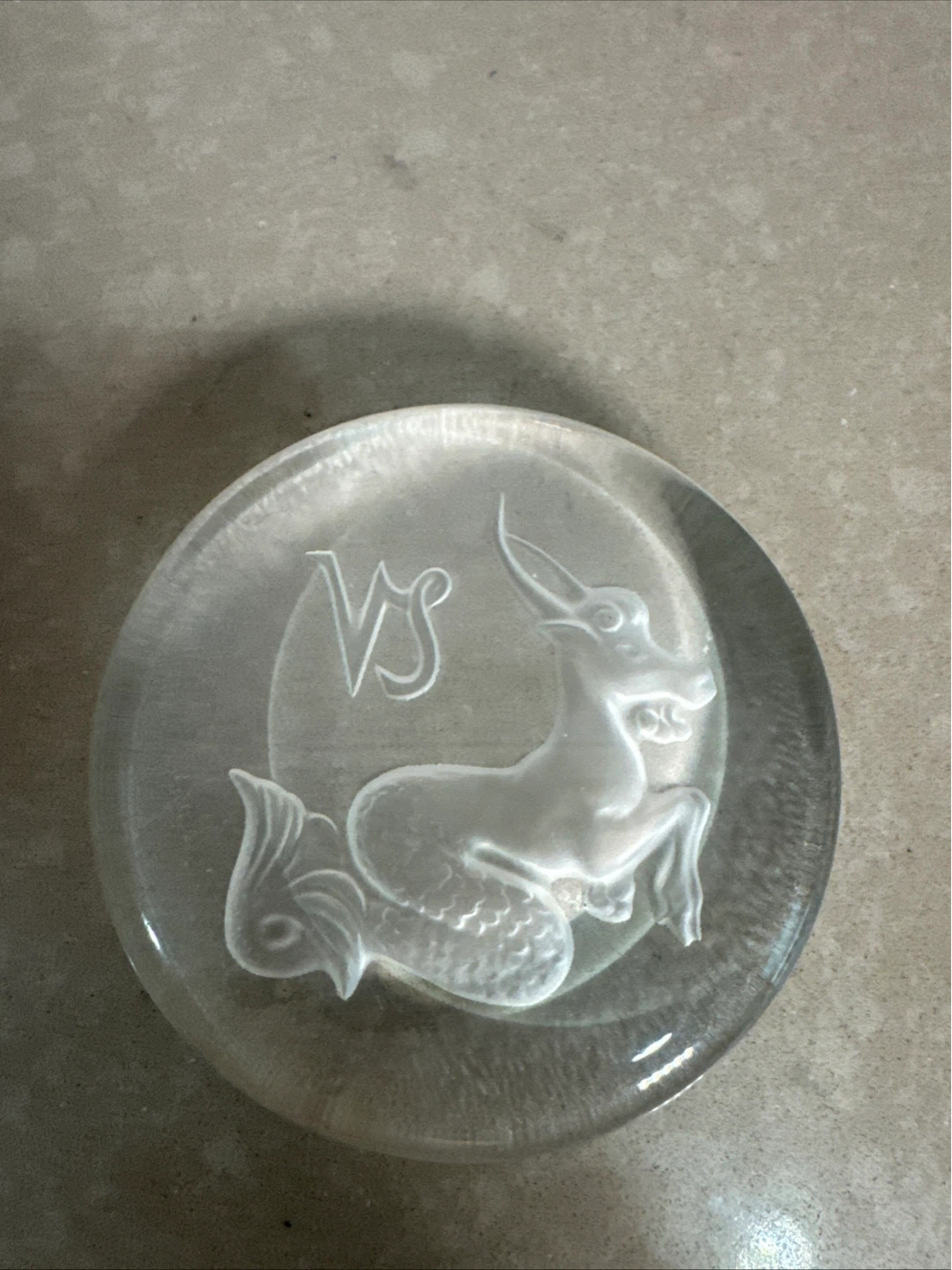Capricorn Zodiac Glass Paperweight