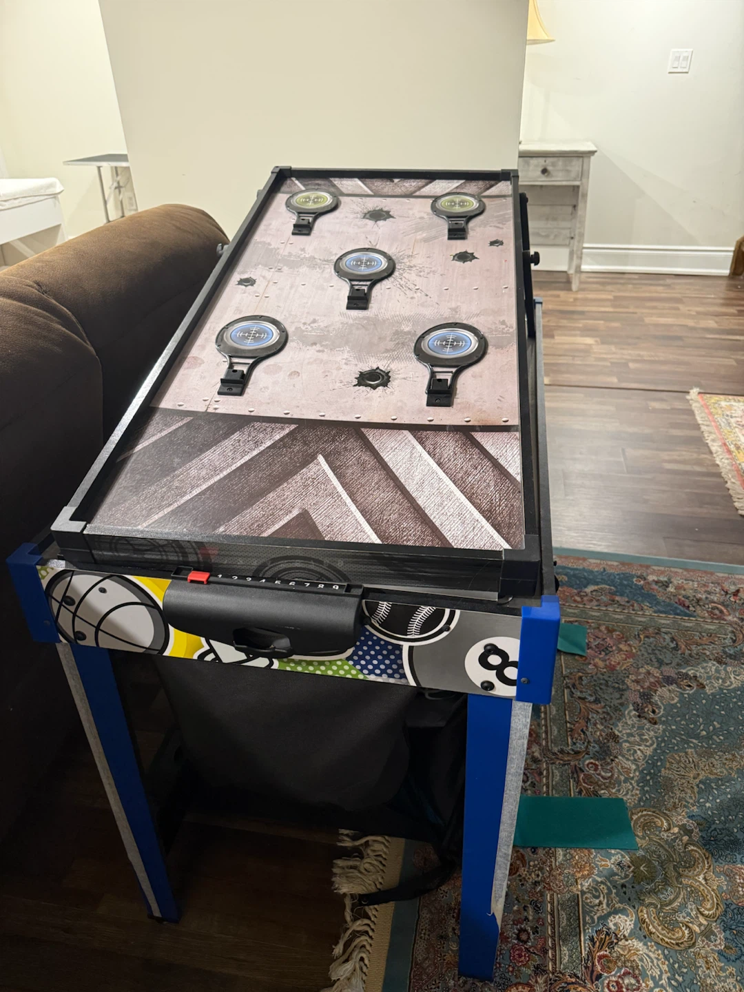 Multi-Game Table with Basketball, Hockey, and Soccer