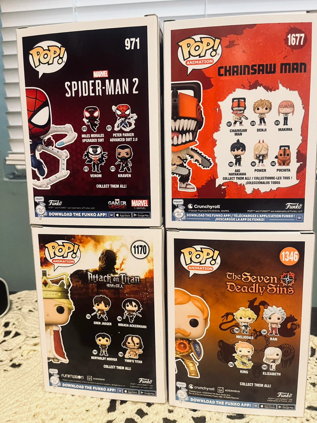 Funko Pop! Animation Figures (Lot of 4)