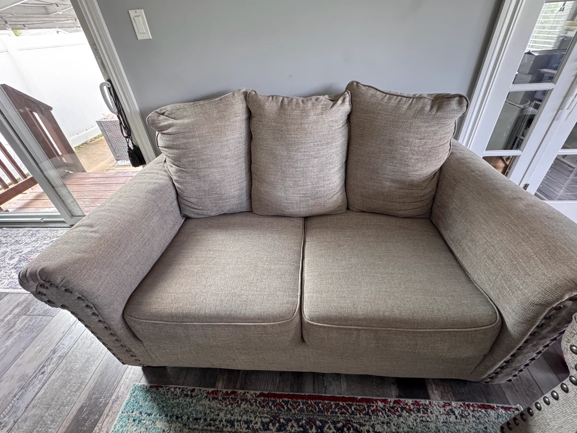 Light Brown 3-Seater Sofa and love seat sofa - photo 2