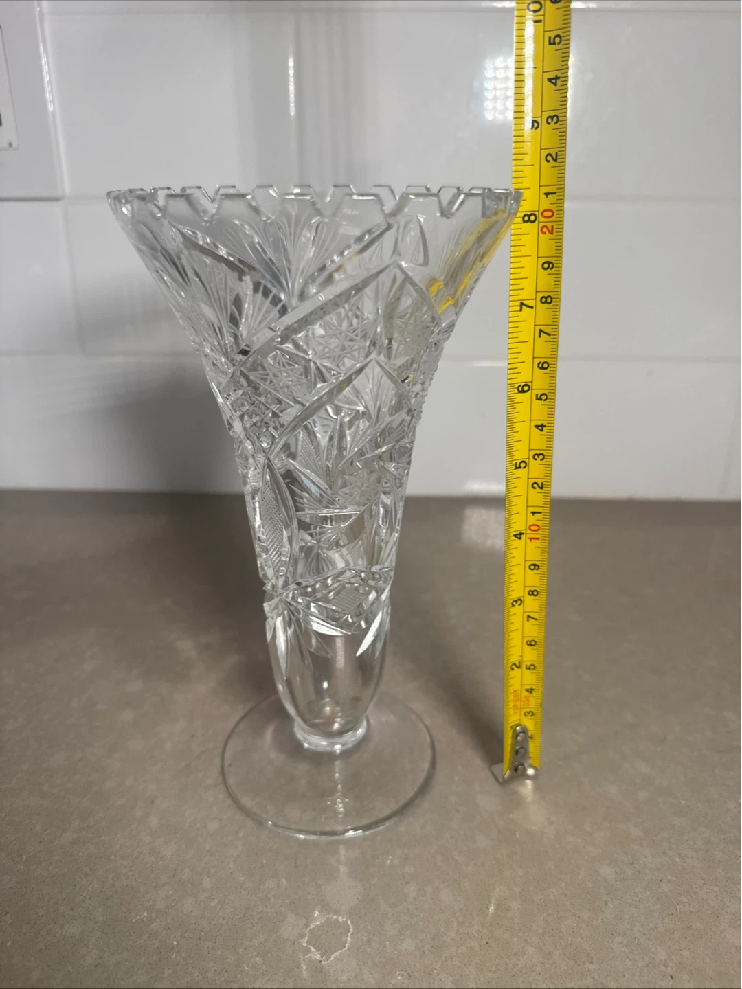Cut Crystal Glass Vase - photo 5