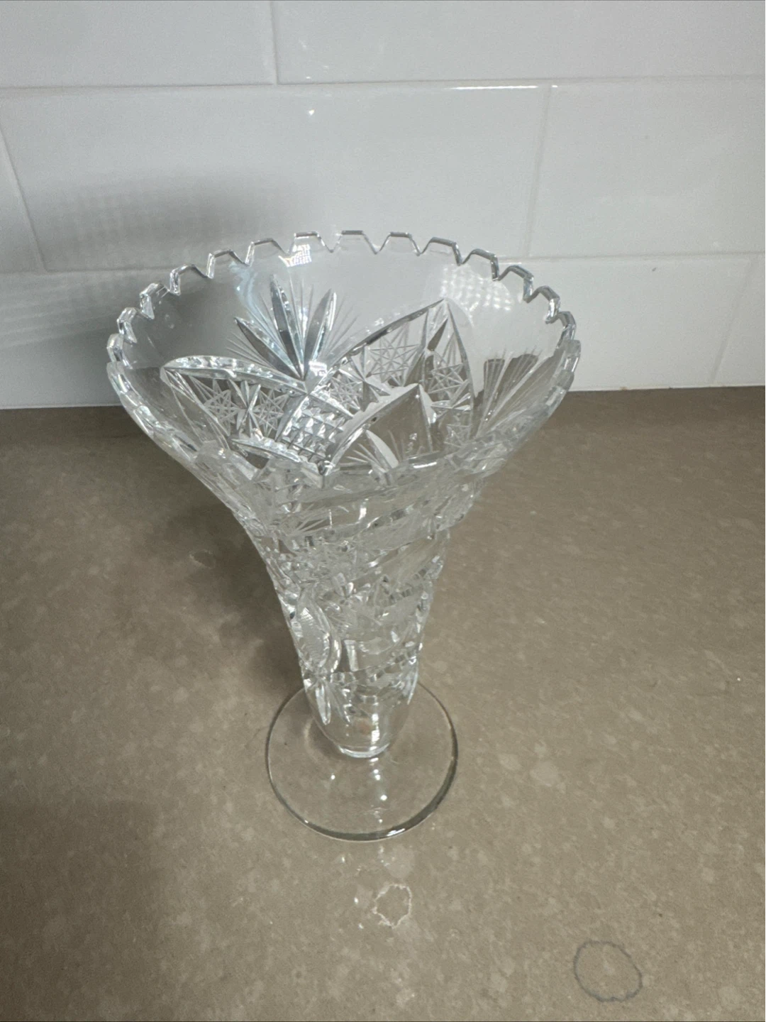 Cut Crystal Glass Vase - photo 2