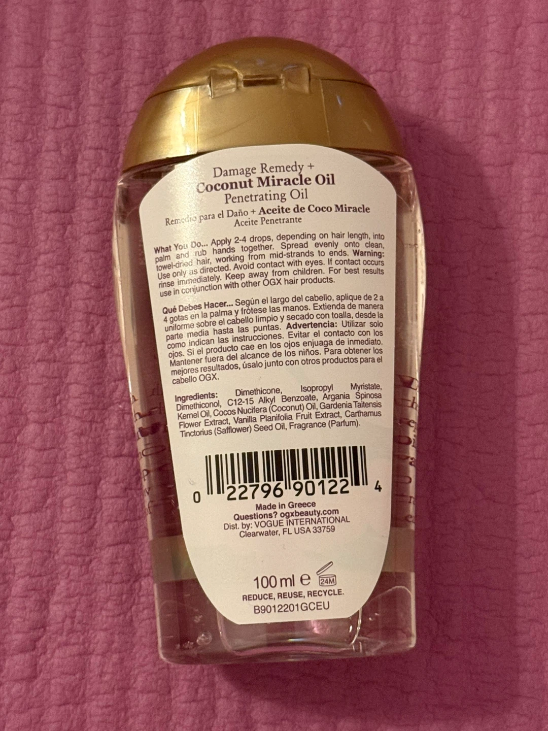 NEW✨OGX Coconut Miracle Oil Damage Remedy Penetrating Hair Oil - photo 2