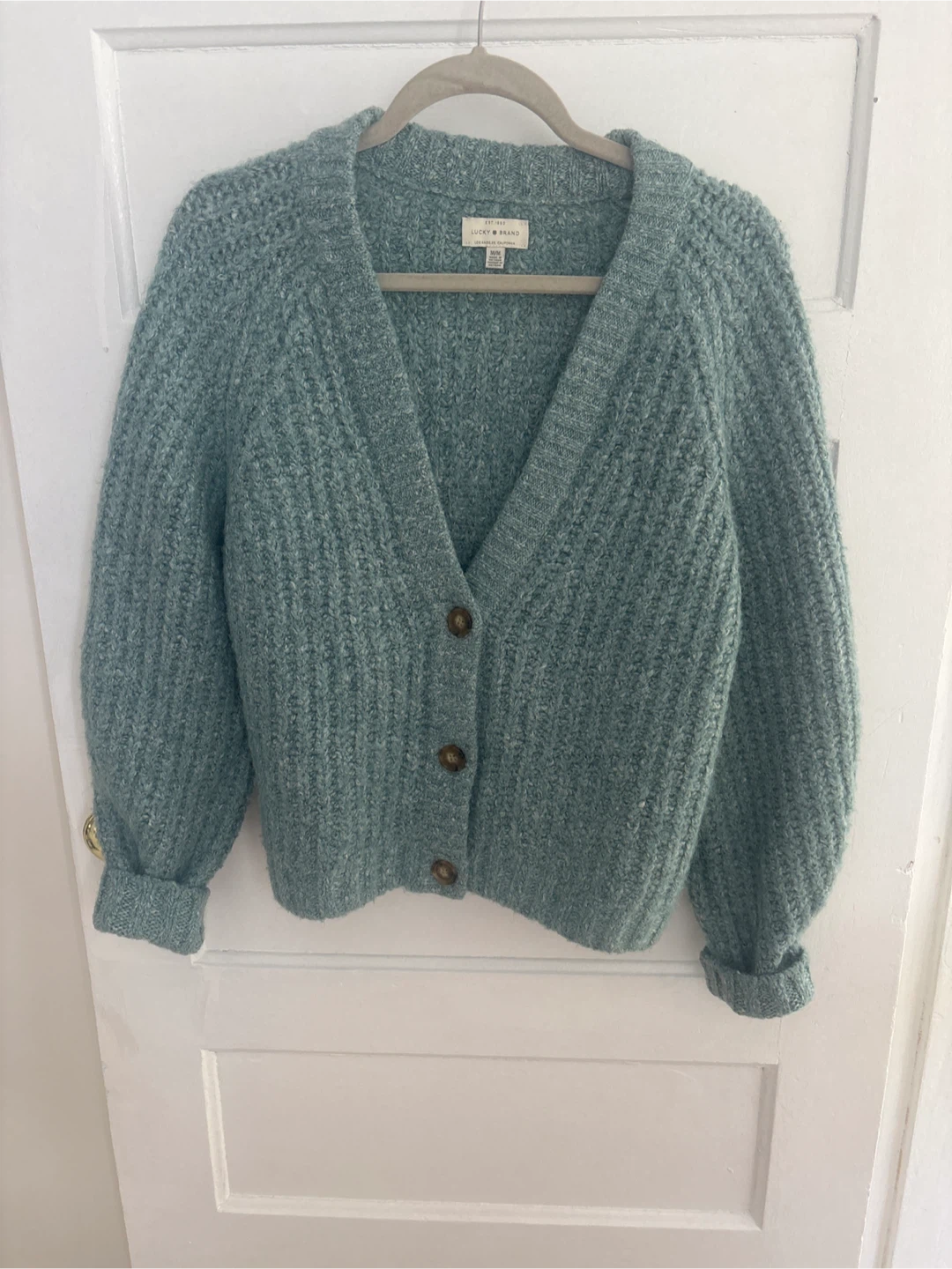 Lucky Brand Light Blue Knit Cardigan