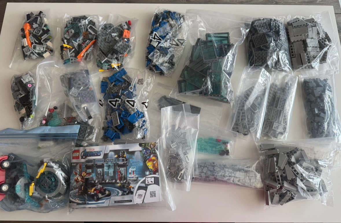 Lego marvel superhero iron man hall of armor armory 76125 76167