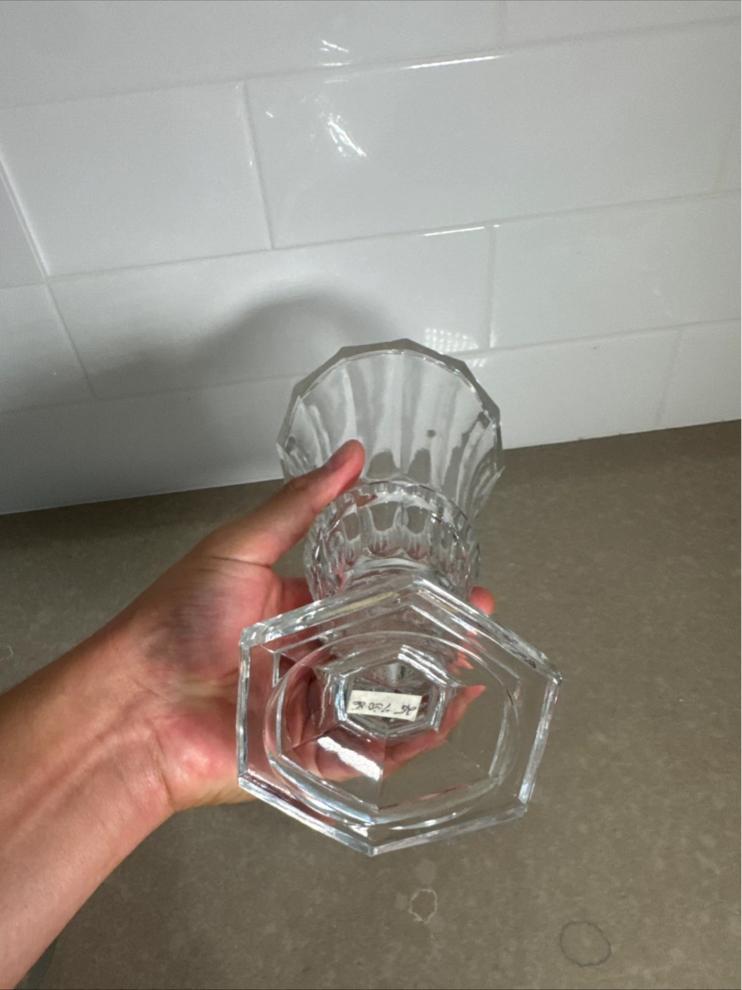 Clear Glass Fluted Vase - photo 3