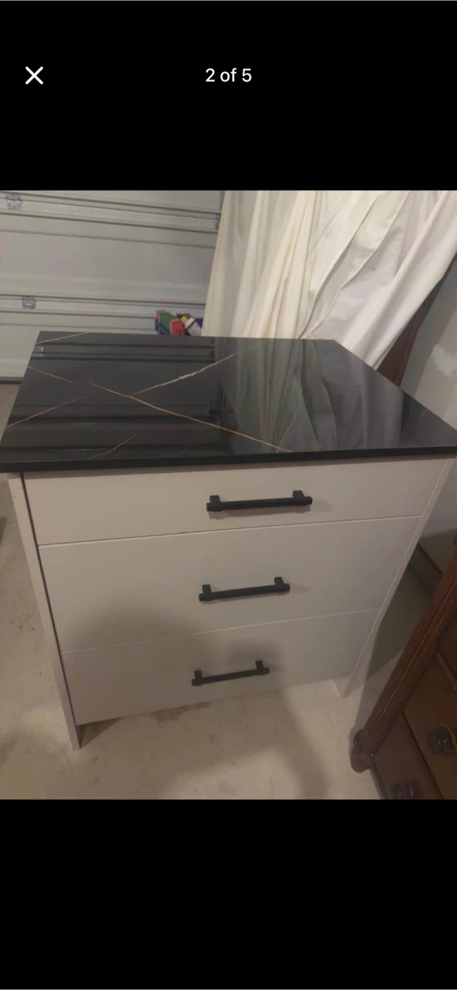 3-drawer dresser with marble top - photo 2