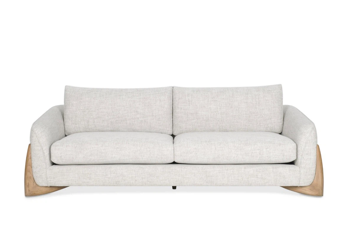 Modern Sofa with Wood Accents