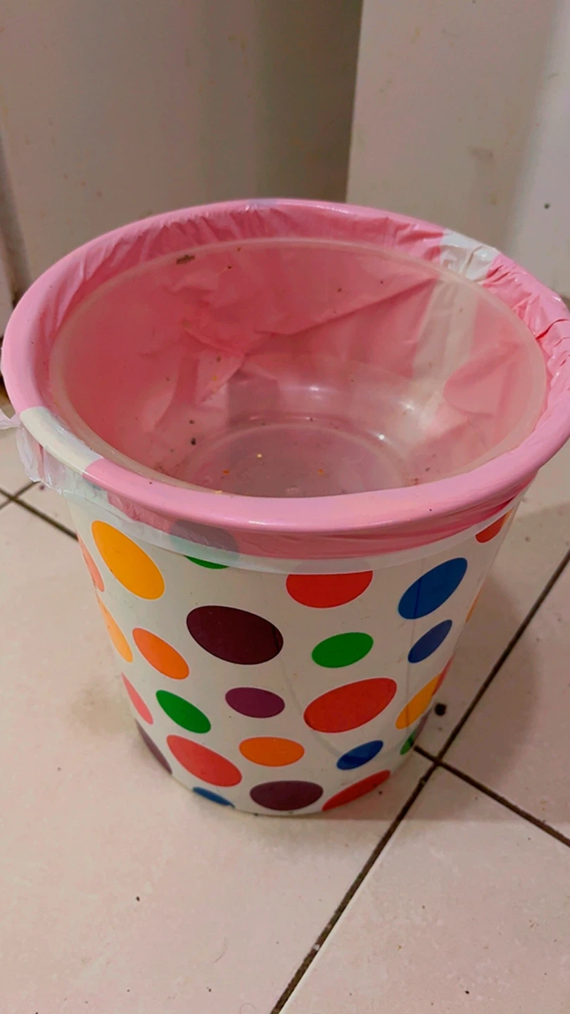 Polka Dot Trash Can