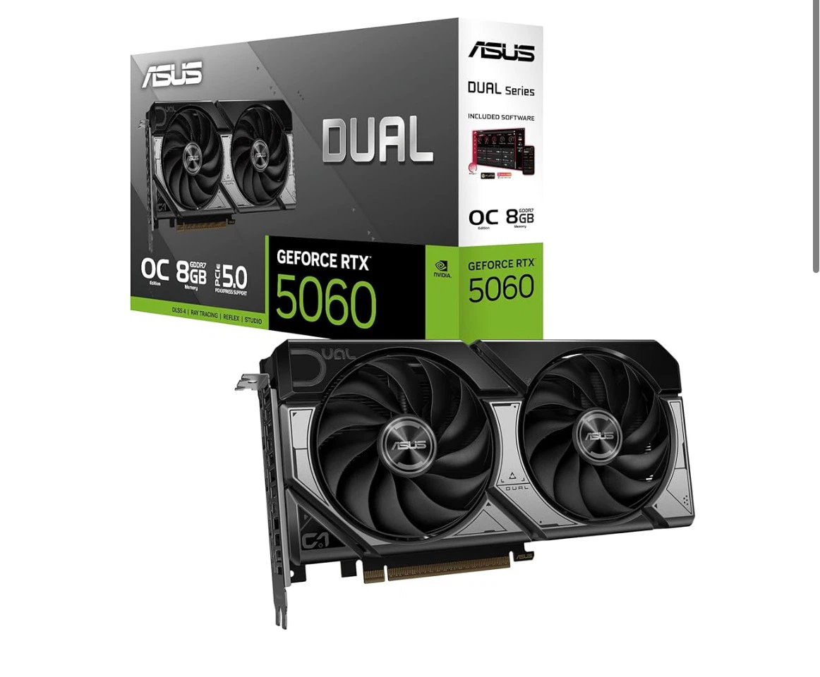 ASUS Dual GeForce RTX 5060 OC 8GB Graphics Card