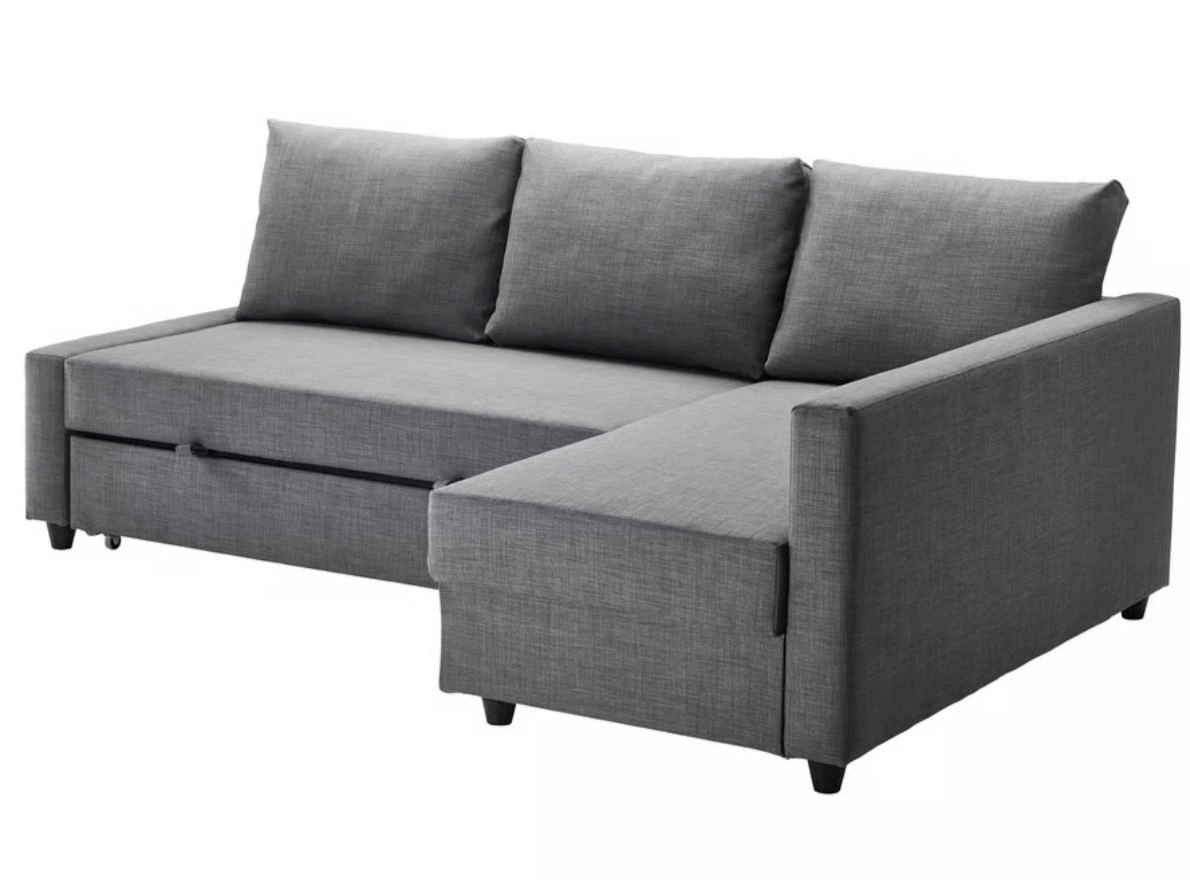 IKEA FRIHETEN Corner Sofa-Bed with Storage – Dark Grey