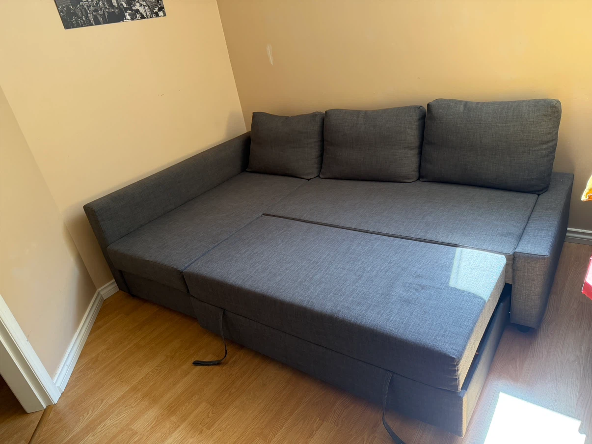 IKEA FRIHETEN Corner Sofa-Bed with Storage – Dark Grey - photo 5