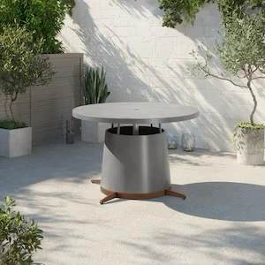 Round Metal Outdoor Dining Table W/ Chairs - photo 2