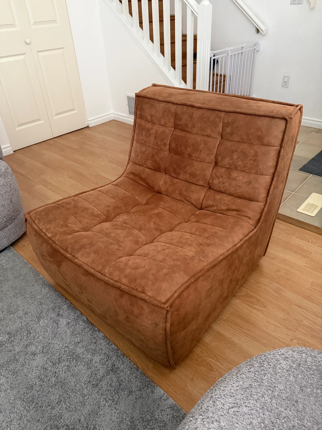 Scoop Armless Chair – Brown | Accents Home - photo 2