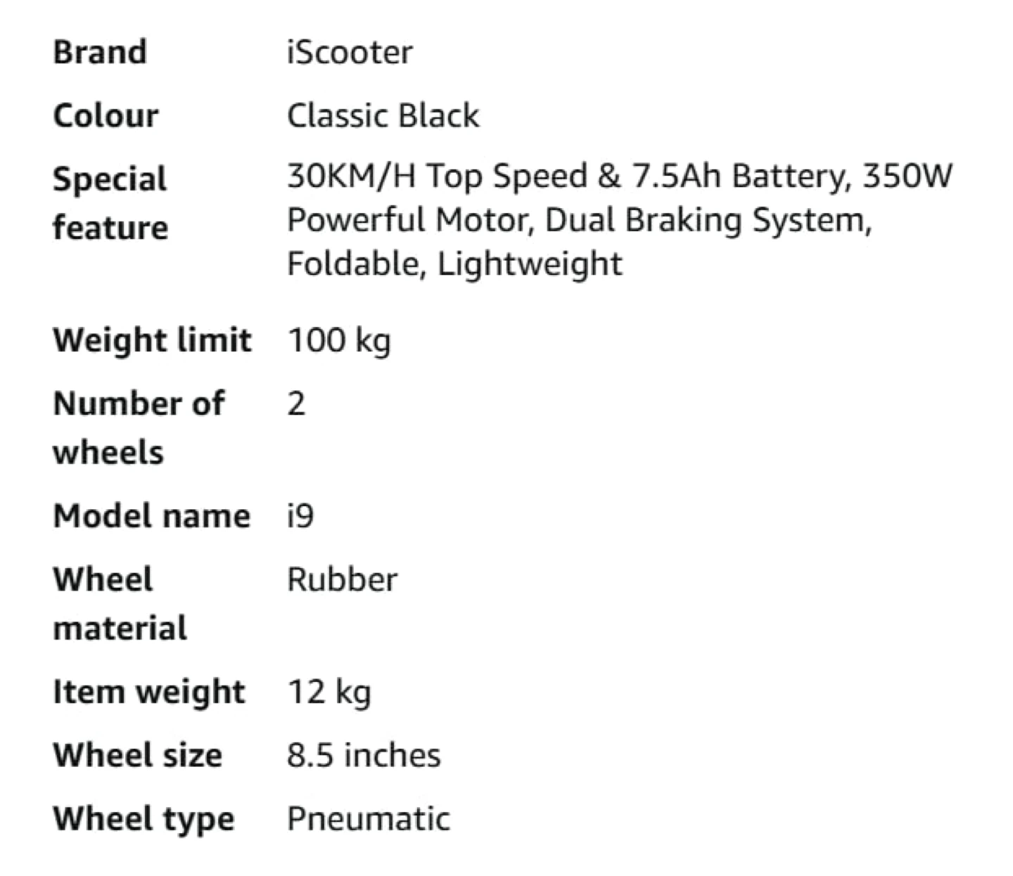 iScooter i9 Electric Scooter