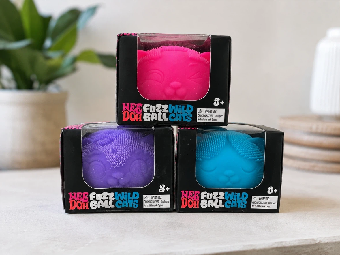 NEEDOH Wild Fuzz Ball Cats - authentic