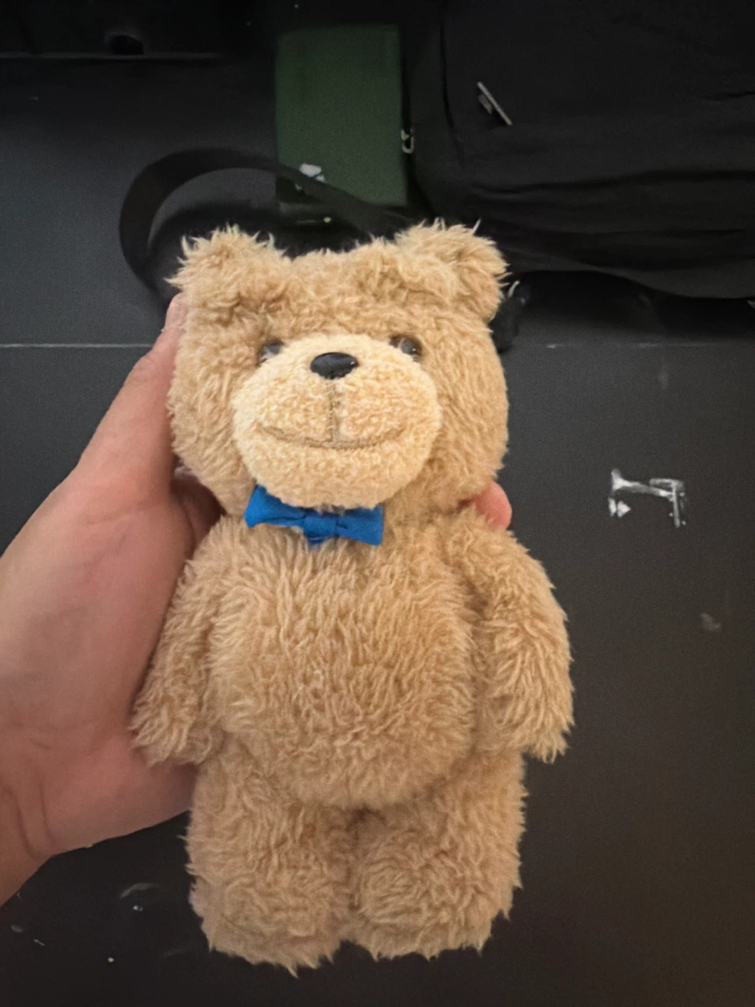 Plush Teddy Bear with Blue Bow (Ted)