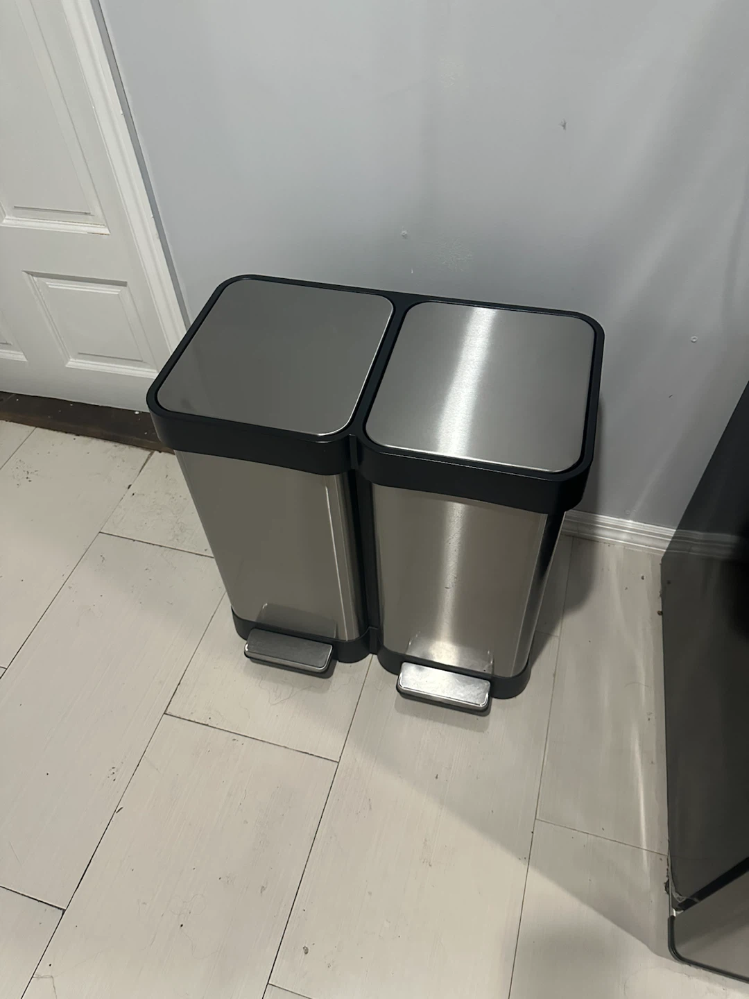 Stainless Steel Dual Compartment Trash Can