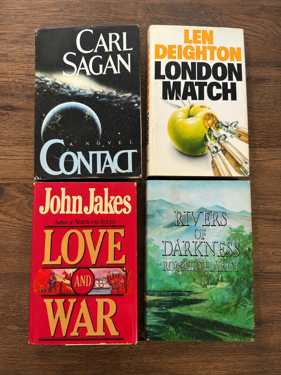 Carl Sagan, Len Deighton, John Jakes, Ronald Hardy