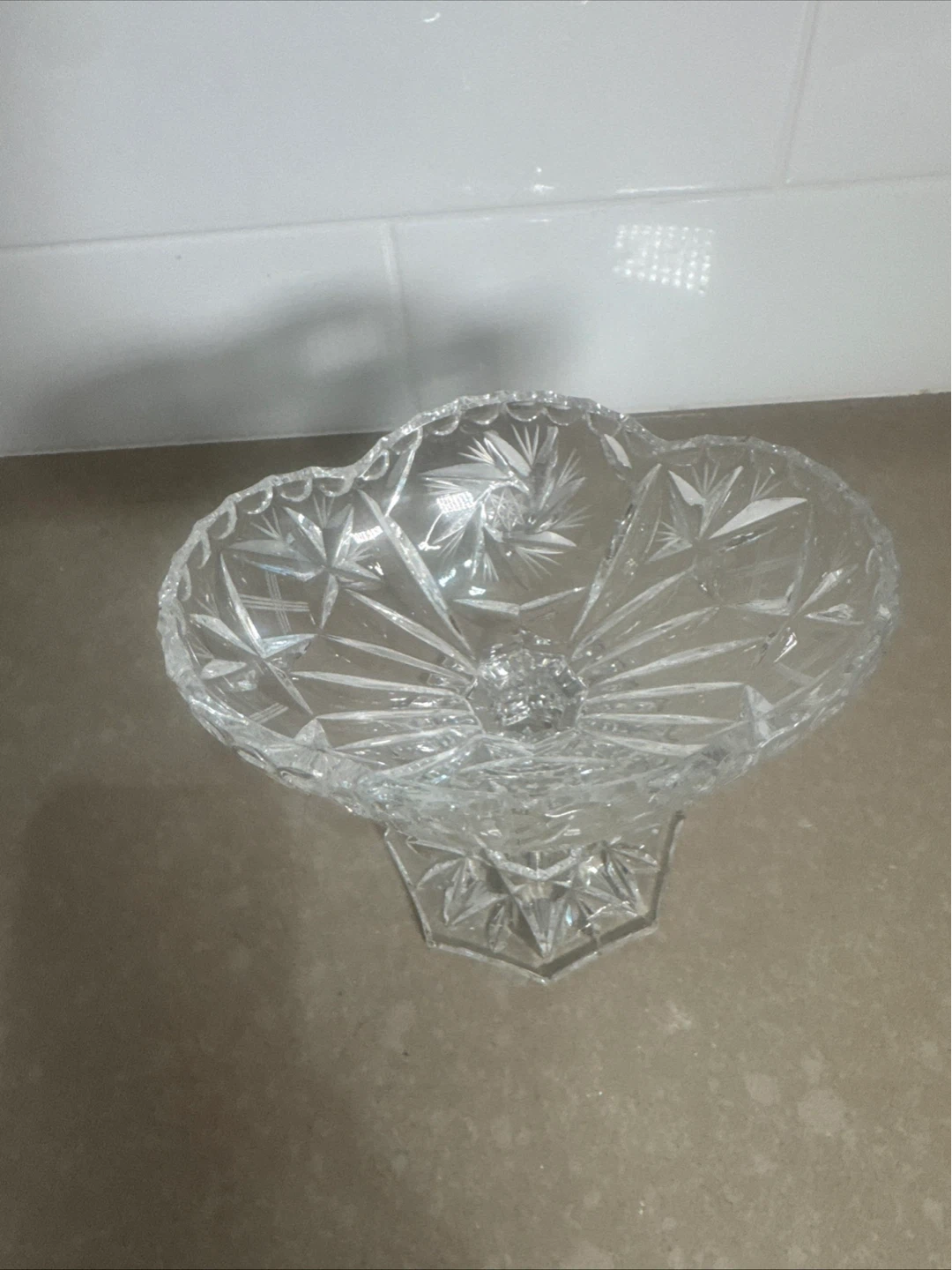 Crystal Pedestal Fruit Bowl - photo 2