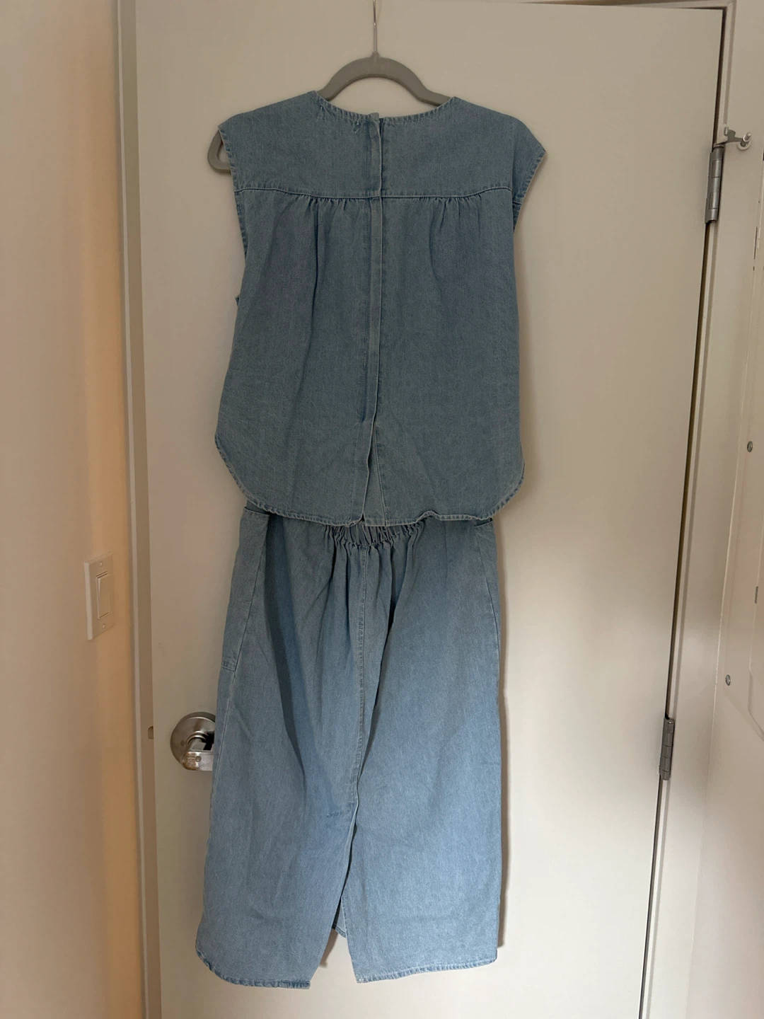 Stylish Denim Dress and Pants Set - one piece - photo 2