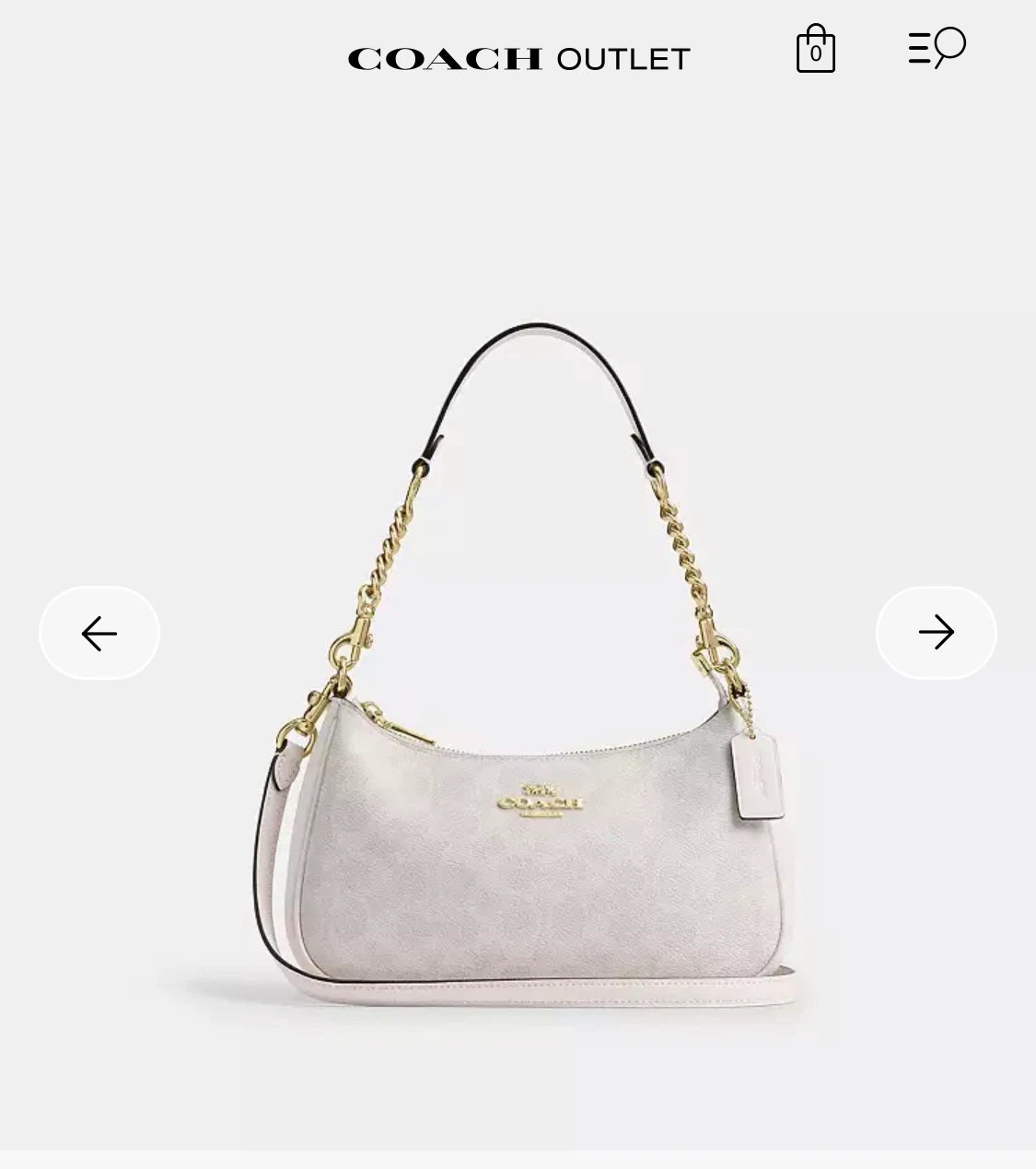 Coach Teri Shoulder Bag White/Chalk