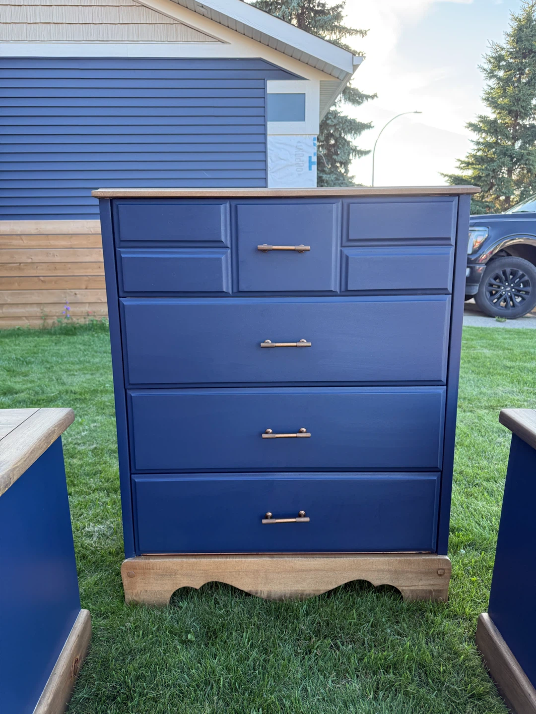 Navy Blue Dresser and Nightstands Set - photo 5