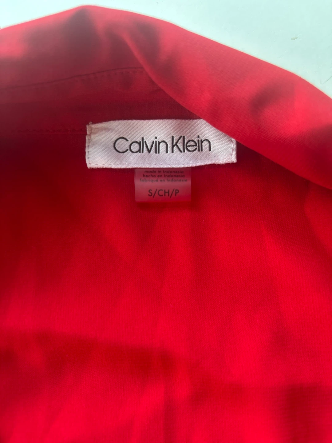 Calvin Klein Red Ruffle Blouse S/CH/P - photo 5