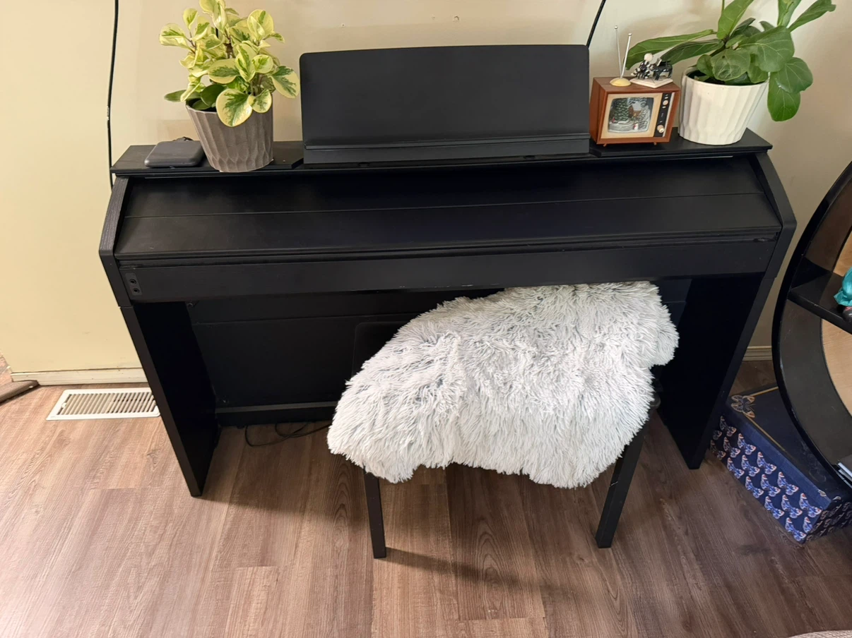 Black Digital Piano with Stand